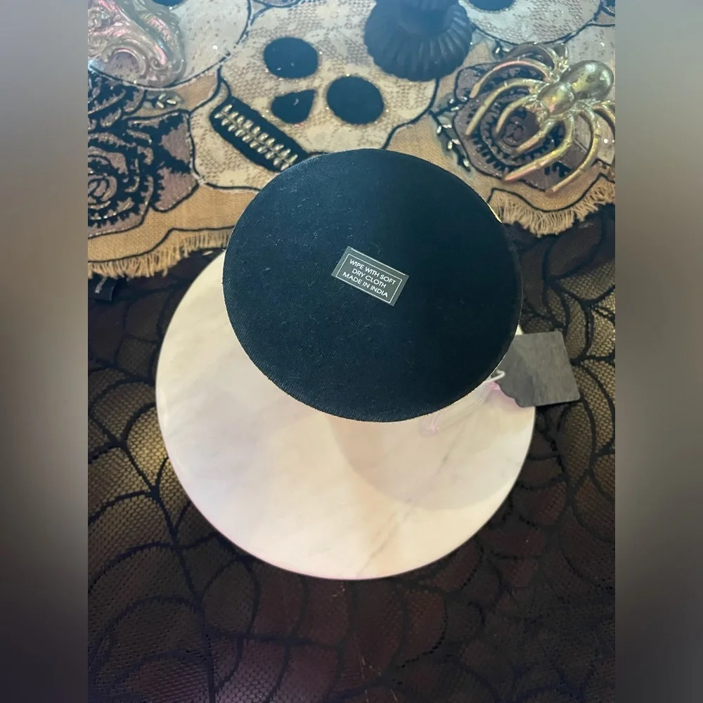 NWT Gothic Ouija Spirit Board Marble Cake/Dessert/Cheese Platter Pedestal Stand